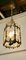 Large French Rococo Lantern Hall Light in Brass and Glass, 1920 3