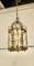 Grande Lampe d'Entrée Rococo en Laiton et Verre, France, 1920 7