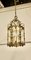 Large French Rococo Lantern Hall Light in Brass and Glass, 1920 7