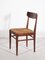 Belgian Teak Dining Chairs with Rattan Seat, 1959 6