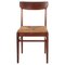 Belgian Teak Dining Chairs with Rattan Seat, 1959, Image 1