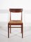 Belgian Teak Dining Chairs with Rattan Seat, 1959 2