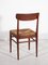 Belgian Teak Dining Chairs with Rattan Seat, 1959 9