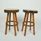 Bar Stools in Burr Wood, 1970s, Set of 2 3