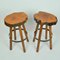 Bar Stools in Burr Wood, 1970s, Set of 2 6