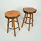 Bar Stools in Burr Wood, 1970s, Set of 2 2