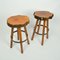 Bar Stools in Burr Wood, 1970s, Set of 2, Image 2