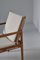 Moderne dänische Safari Stühle aus Eiche & heller Leinwand, Ole Wanscher zugeschrieben, 1960er, 2er Set 12