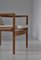 Moderne dänische Safari Stühle aus Eiche & heller Leinwand, Ole Wanscher zugeschrieben, 1960er, 2er Set 13