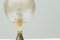 Brass Tulip Base and Crackle Glass Sphere Table Lamp, Germany, 1970s, Image 6