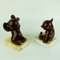 Mid-Century Austrian Brown Glazed Ceramic Bear Book Ends attributed to Anzengruber, 1950s, Set of 2 7