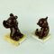 Mid-Century Austrian Brown Glazed Ceramic Bear Book Ends attributed to Anzengruber, 1950s, Set of 2, Image 7