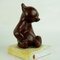 Mid-Century Austrian Brown Glazed Ceramic Bear Book Ends attributed to Anzengruber, 1950s, Set of 2 13