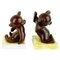 Mid-Century Austrian Brown Glazed Ceramic Bear Book Ends attributed to Anzengruber, 1950s, Set of 2 1