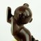 Mid-Century Austrian Brown Glazed Ceramic Bear Book Ends attributed to Anzengruber, 1950s, Set of 2, Image 15