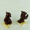 Mid-Century Austrian Brown Glazed Ceramic Bear Book Ends attributed to Anzengruber, 1950s, Set of 2 4