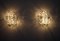 Brutalistische Wandlampen aus Kristallglas, 1970er, 2er Set 3