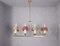 Large Italian Chandelier with 8 Lights, 1960s 7