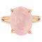 18 Karat Rose Gold & Pink Quartz Ring, 1960s 1
