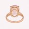 18 Karat Rose Gold & Pink Quartz Ring, 1960s, Image 14