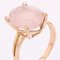 18 Karat Rose Gold & Pink Quartz Ring, 1960s, Image 9