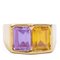 Vintage 18k Gold Ring with Yellow and Pink Tourmaline, 1960s, Image 3