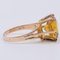 Anillo vintage de zafiro naranja sintético en oro amarillo de 18 k, años 70, Imagen 4