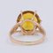 Anillo vintage de zafiro naranja sintético en oro amarillo de 18 k, años 70, Imagen 5