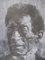 Yan Pei-Ming, Ritratto di Giacometti, Quadricromia su pergamena, Immagine 3