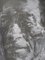 Yan Pei-Ming, Portrait of Giacometti, Quadrichrome on Vellum 4