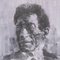 Yan Pei-Ming, Ritratto di Giacometti, Quadricromia su pergamena, Immagine 2