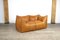Le Bambole 2-Sitzer Sofa aus Cognacfarbenem Leder von Mario Bellini für B&B Italia, 1970er 3