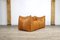 Le Bambole 2-Seater Sofa in Cognac Leather by Mario Bellini for B&B Italia, 1970s, Image 6