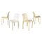 Mid-Century Italian Beige Plastic Chairs Selene attributed to Vico Magistretti Artemide, 1960, Set of 4 1