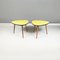 Tables Basses Mid-Century en Bois Jaune et Noir Formica, Europe du Nord, 1960s, Set de 2 2