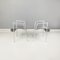 Modern Italian Curved Metal Chairs with Armrests, 1980s, Set of 2, Image 4