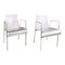 Modern Italian Curved Metal Chairs with Armrests, 1980s, Set of 2 1