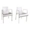 Modern Italian Curved Metal Chairs with Armrests, 1980s, Set of 2, Image 1