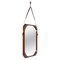 Mid-century Wall Mirror in Rope and Leather, 1960s, Image 1