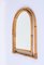 Mid-Century Italian Arch Mirror with Double Bamboo and Rattan Frame, 1970s 9