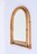 Mid-Century Italian Arch Mirror with Double Bamboo and Rattan Frame, 1970s, Image 9