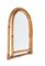 Mid-Century Italian Arch Mirror with Double Bamboo and Rattan Frame, 1970s 2