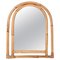 Mid-Century Italian Arch Mirror with Double Bamboo and Rattan Frame, 1970s, Image 1