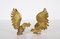 Italian Gold Plated Fighting Cockerel Ornaments, 1960s, Set of 2 3