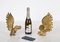 Decorazioni a forma di galletto da combattimento placcate in oro, Italia, anni '60, set di 2, Immagine 6