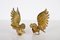 Italian Gold Plated Fighting Cockerel Ornaments, 1960s, Set of 2 7