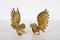 Italian Gold Plated Fighting Cockerel Ornaments, 1960s, Set of 2, Image 7