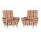 Mid-Century Italian Armchairs with Check Fabric by Marco Zanuso, 1950s, Set of 2 9
