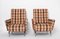 Mid-Century Italian Armchairs with Check Fabric by Marco Zanuso, 1950s, Set of 2 11