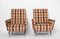 Mid-Century Italian Armchairs with Check Fabric by Marco Zanuso, 1950s, Set of 2, Image 11